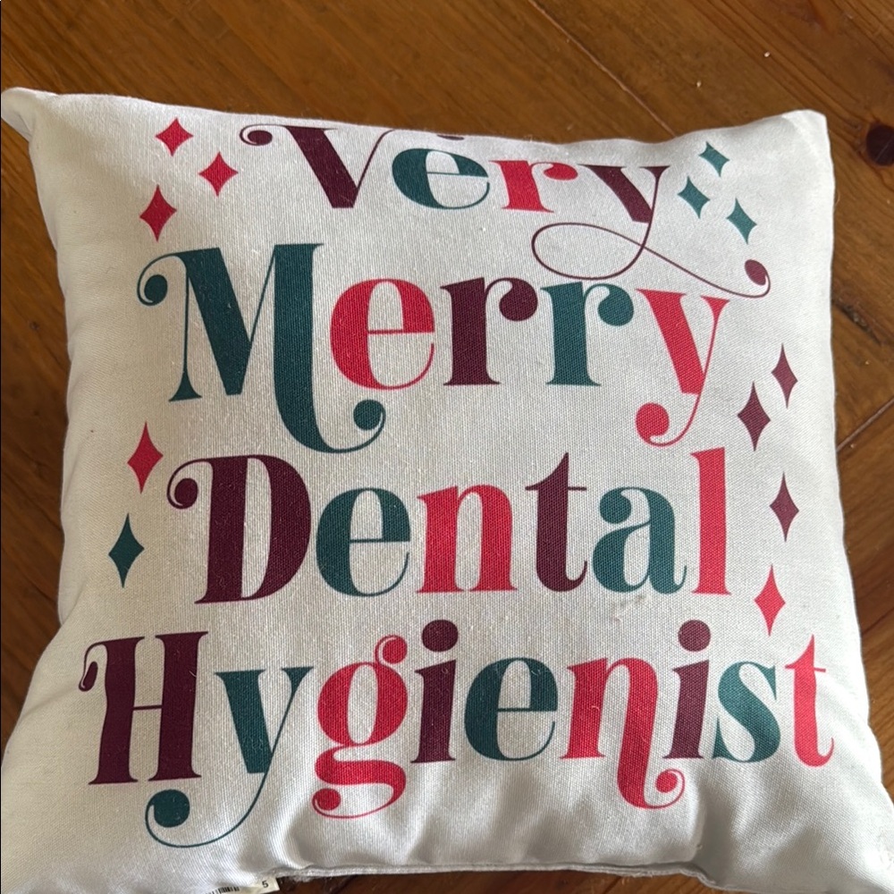 Holiday Cheer Dental Hygienist Pillow